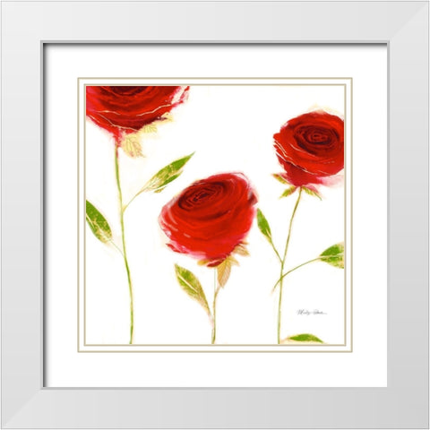 Salsa White Modern Wood Framed Art Print with Double Matting by Robertson, Marilyn