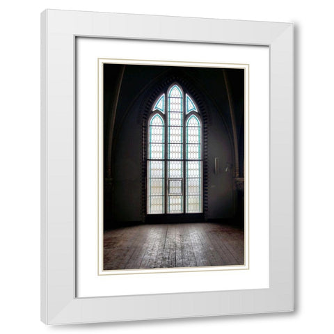 Noble Window II White Modern Wood Framed Art Print with Double Matting by Carlier, Dick