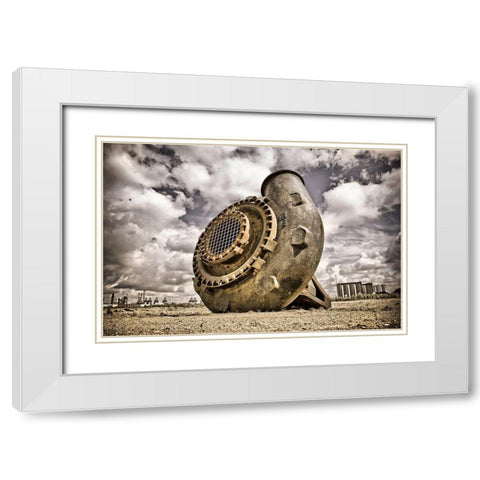 Rusty Desert White Modern Wood Framed Art Print with Double Matting by Carlier, Dick