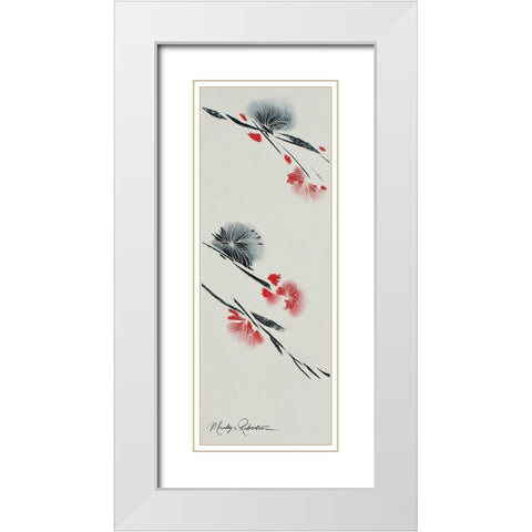 Black Orchid II White Modern Wood Framed Art Print with Double Matting by Robertson, Marilyn