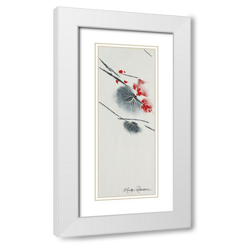 Black Orchid III White Modern Wood Framed Art Print with Double Matting by Robertson, Marilyn