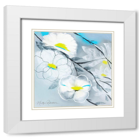 Lime Light White Modern Wood Framed Art Print with Double Matting by Robertson, Marilyn