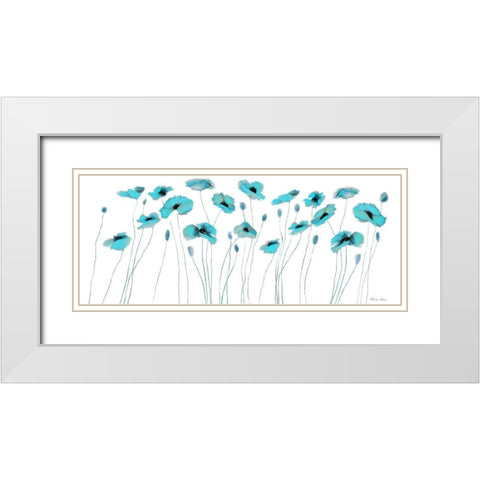 Himalayan Blue White Modern Wood Framed Art Print with Double Matting by Robertson, Marilyn