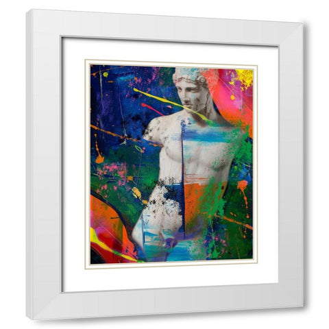 Hidden Faces 1 White Modern Wood Framed Art Print with Double Matting by van Gog, Henk