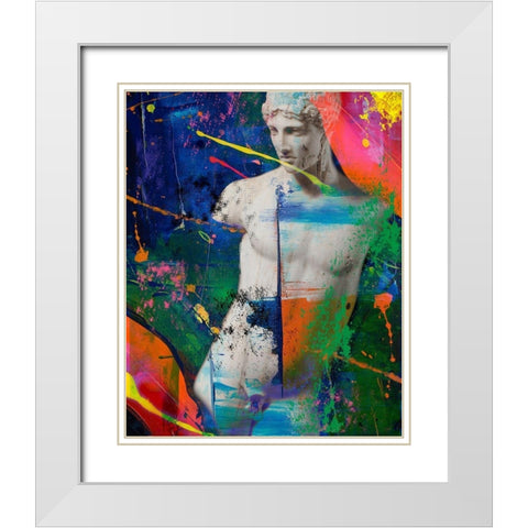 Hidden Faces 1 White Modern Wood Framed Art Print with Double Matting by van Gog, Henk