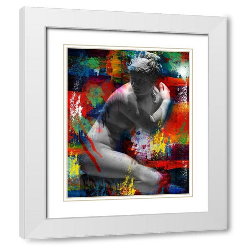 Hidden Faces 2 White Modern Wood Framed Art Print with Double Matting by van Gog, Henk