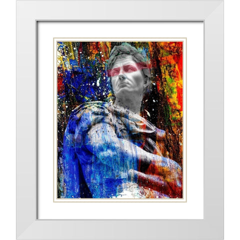 Hidden Faces 4 White Modern Wood Framed Art Print with Double Matting by van Gog, Henk