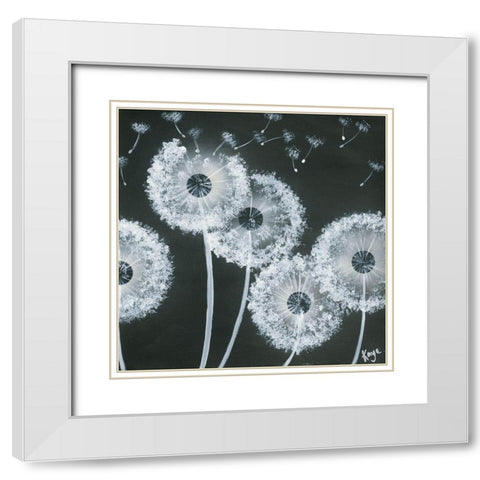 White On Black White Modern Wood Framed Art Print with Double Matting by Lake, Kaye