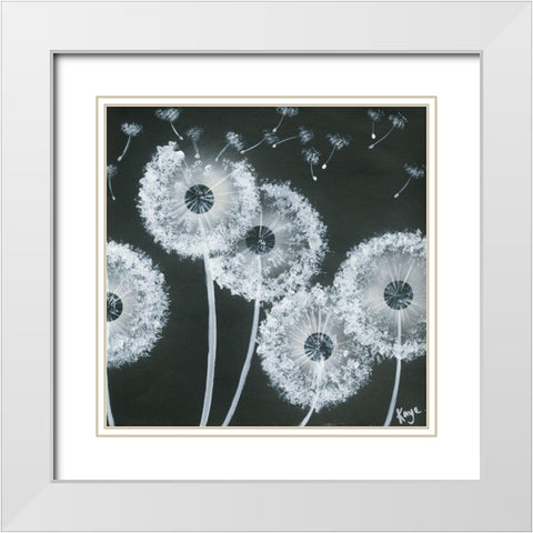 White On Black White Modern Wood Framed Art Print with Double Matting by Lake, Kaye