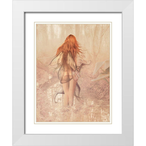 Carpe Diem White Modern Wood Framed Art Print with Double Matting by Babette