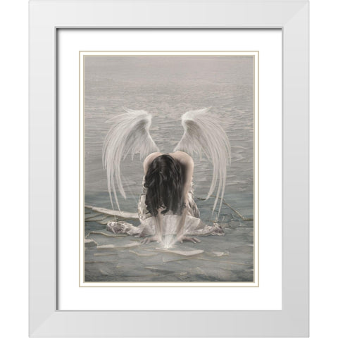 Cold Heart 2 White Modern Wood Framed Art Print with Double Matting by Babette