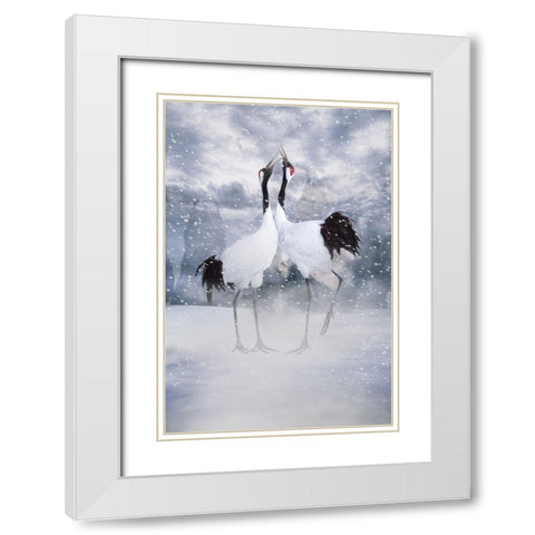 Liefdeskaart 5 White Modern Wood Framed Art Print with Double Matting by Babette