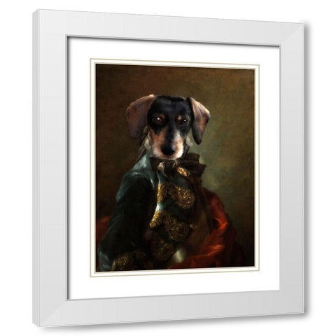 Neuf Groen Barok 2 White Modern Wood Framed Art Print with Double Matting by Babette