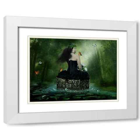 The Chest Of Secrets White Modern Wood Framed Art Print with Double Matting by Babette