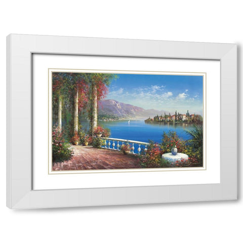 AT PORTOFINO White Modern Wood Framed Art Print with Double Matting by Buchner, H.