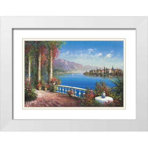 AT PORTOFINO White Modern Wood Framed Art Print with Double Matting by Buchner, H.
