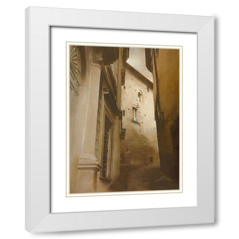 SCORCIO BERGAMO White Modern Wood Framed Art Print with Double Matting by Sgarbossa, Antonio