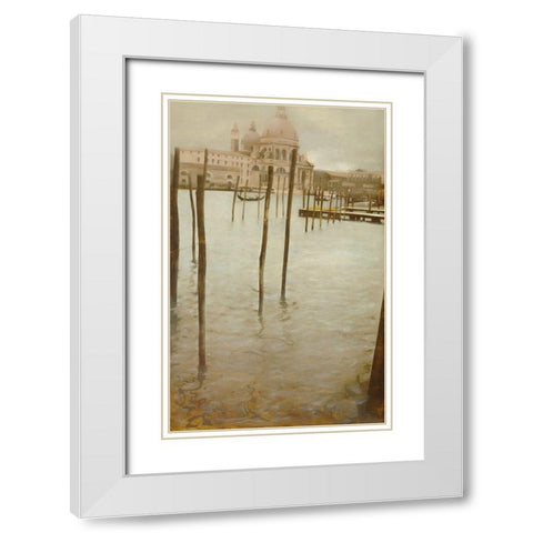VENEZIA-VOGLIO VEDERE LINTERN White Modern Wood Framed Art Print with Double Matting by Sgarbossa, Antonio