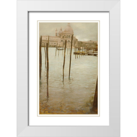 VENEZIA-VOGLIO VEDERE LINTERN White Modern Wood Framed Art Print with Double Matting by Sgarbossa, Antonio