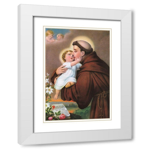 HEILIGER White Modern Wood Framed Art Print with Double Matting by Anonymous