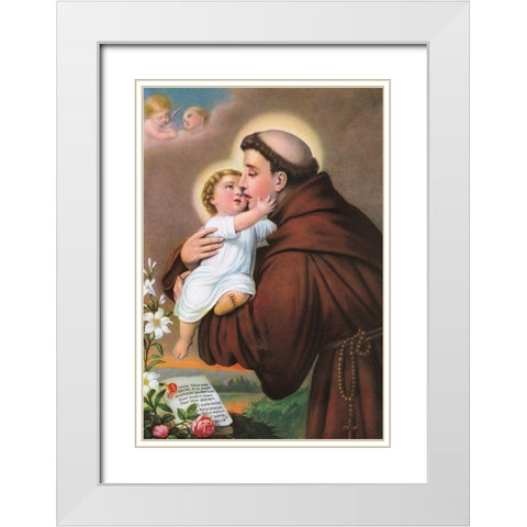 HEILIGER White Modern Wood Framed Art Print with Double Matting by Anonymous