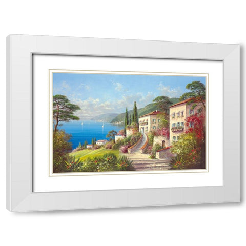 MY RETREAT White Modern Wood Framed Art Print with Double Matting by Buchner, H.