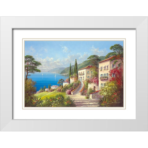 MY RETREAT White Modern Wood Framed Art Print with Double Matting by Buchner, H.