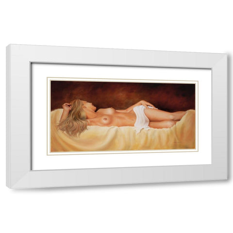 SWEET DREAMS I White Modern Wood Framed Art Print with Double Matting by Worswick, Peter
