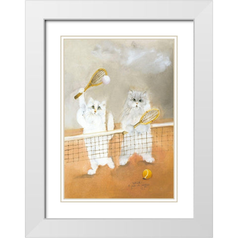 LUGLIO White Modern Wood Framed Art Print with Double Matting by Moser, Dede