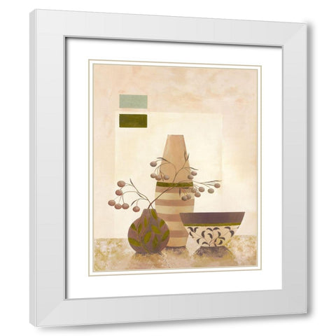 Ambiance I White Modern Wood Framed Art Print with Double Matting by Sedalia, David