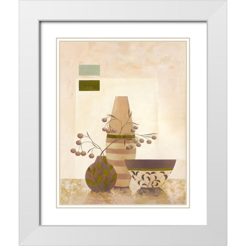 Ambiance I White Modern Wood Framed Art Print with Double Matting by Sedalia, David