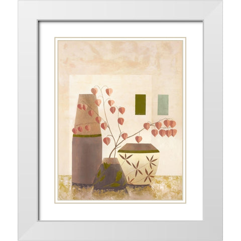 Ambiance II White Modern Wood Framed Art Print with Double Matting by Sedalia, David