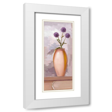 Lilac Kitchen III White Modern Wood Framed Art Print with Double Matting by Babichev