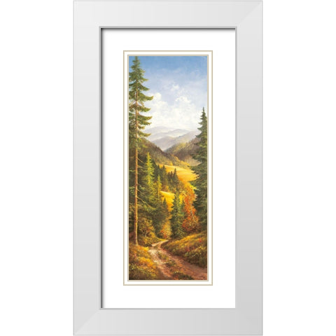 MIDDAY SKY I White Modern Wood Framed Art Print with Double Matting by Glassl, Helmut