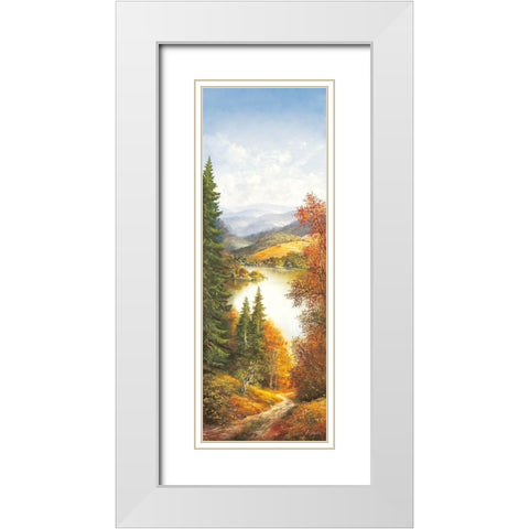 MIDDAY SKY II White Modern Wood Framed Art Print with Double Matting by Glassl, Helmut