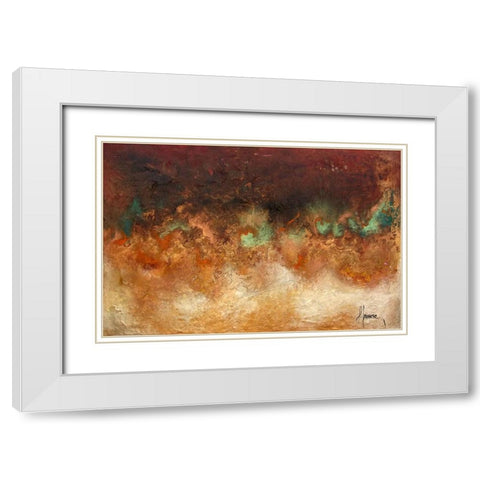 INNER EARTH White Modern Wood Framed Art Print with Double Matting by Herrera, Leticia