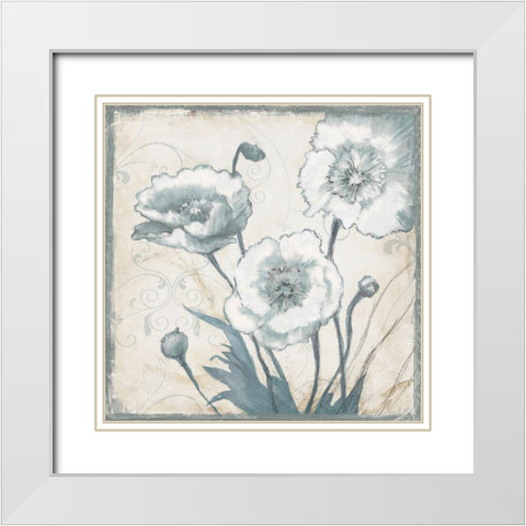 POPPIES IN BLOOM II White Modern Wood Framed Art Print with Double Matting by Withaar, Rian