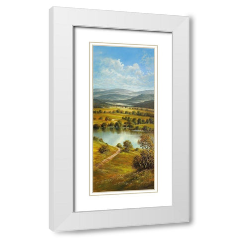 BOHEMIA RIVER White Modern Wood Framed Art Print with Double Matting by Glassl, Helmut