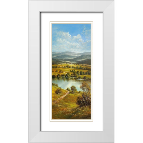 BOHEMIA RIVER White Modern Wood Framed Art Print with Double Matting by Glassl, Helmut