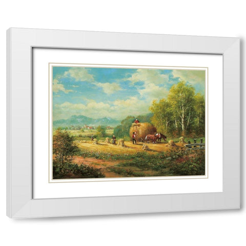 OCTOBER AFTERNOON White Modern Wood Framed Art Print with Double Matting by Pila