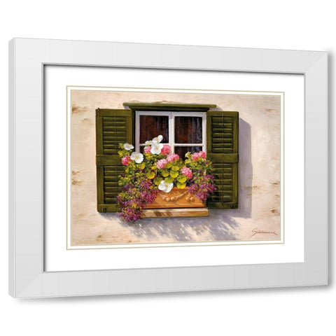 WONDERFUL VIEW II White Modern Wood Framed Art Print with Double Matting by Schoelnhammer, Heinz
