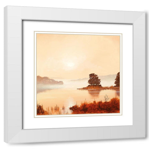 MISTY MORNING I White Modern Wood Framed Art Print with Double Matting by Lee, Spencer