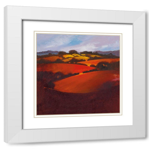 SUMMERS END White Modern Wood Framed Art Print with Double Matting by Lee, Spencer