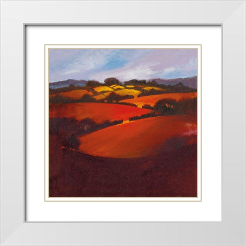 SUMMERS END White Modern Wood Framed Art Print with Double Matting by Lee, Spencer