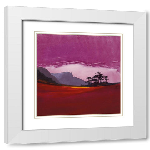 WESTCOAST EVENING White Modern Wood Framed Art Print with Double Matting by Lee, Spencer