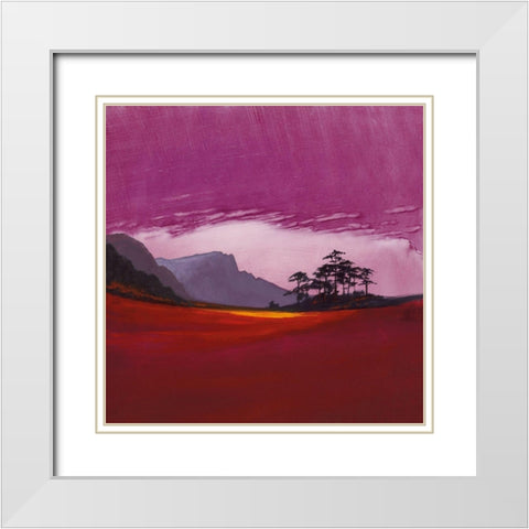 WESTCOAST EVENING White Modern Wood Framed Art Print with Double Matting by Lee, Spencer