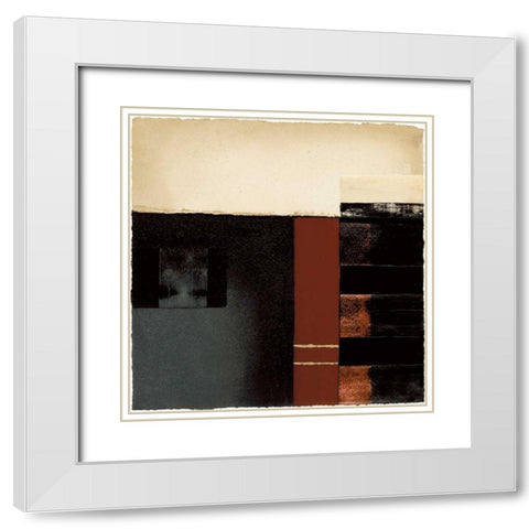 Moccha White Modern Wood Framed Art Print with Double Matting by Carter, Brad