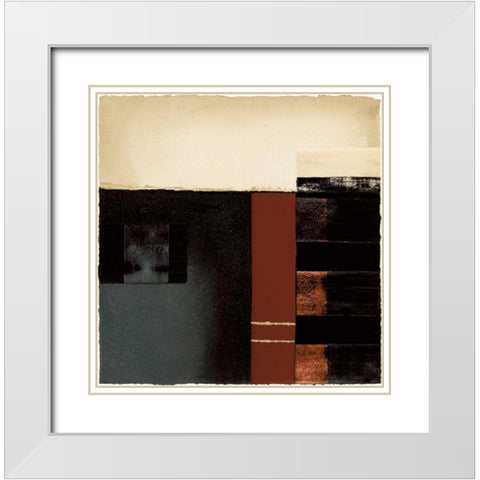 Moccha White Modern Wood Framed Art Print with Double Matting by Carter, Brad