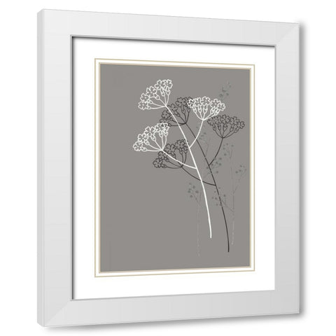 Elementary II White Modern Wood Framed Art Print with Double Matting by Design Show