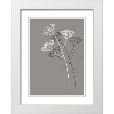 Elementary II White Modern Wood Framed Art Print with Double Matting by Design Show